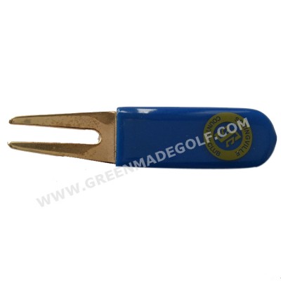 Custom Metal Golf Divot Repair Tool With Rubber Cover Top