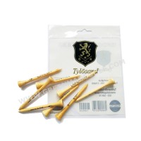 Custom logo printed bamboo golf tees, bamboo wood golf tee gift