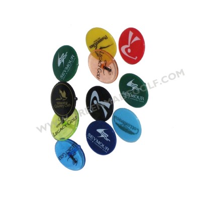 New Logo Wood Golf Marker Plastic Golf Ball Marker