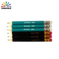 Sharpen 3.5" Wooden Small Short Golf Pencil With Eraser