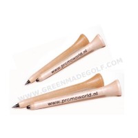 Logo printed bamboo pencil golf tee wooden golf pencil