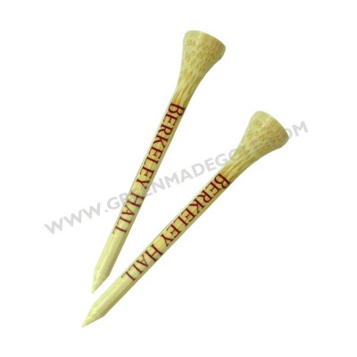 New Bamboo golf tee with custom logo printed bamboo golf products wholesale