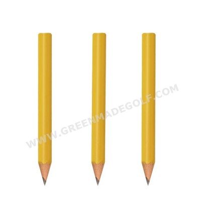 New 3.5" round wooden logo golf pencils