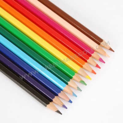 Cheap wooden color pencil, mini school draw pencils