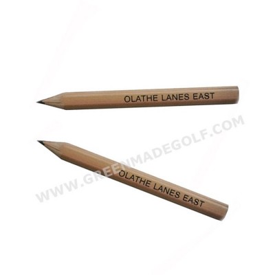 Natural wooden mini golf pencils without eraser