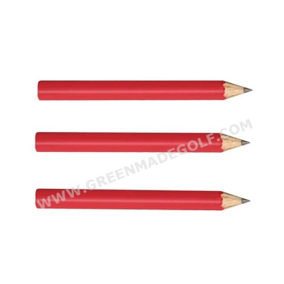 Red color pencils 3.5" jumbo round pencils, wooden golf pencils