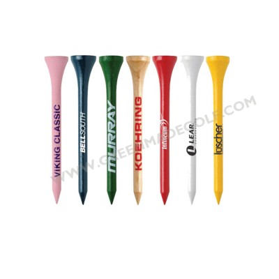 Good quality colorful short golf tees wood